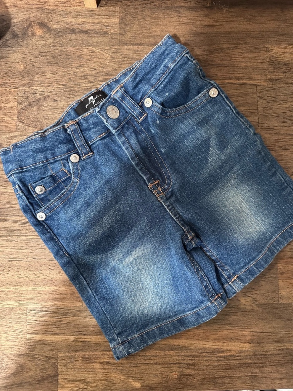 Little girl seven Blue Denim Shorts